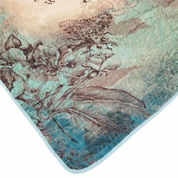 Christine Adolph New Amazing Grace Quilted Throw Blanket 50"X60" Butterflies - Picture 7 of 13